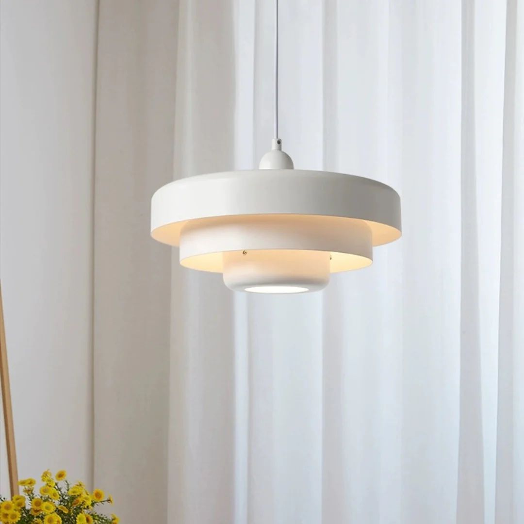 Hanglamp Metaal Gelaagd Ø35cm Oranje E27 Eettafel Woonkamer Retro Design Verlichting Industrieel Modern
