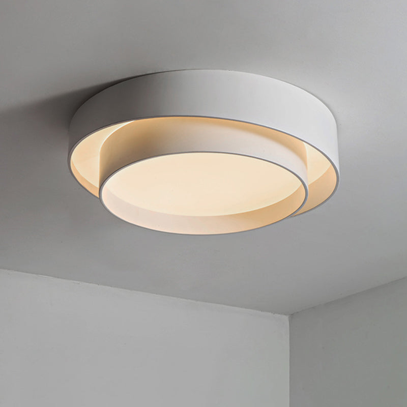 Ronde Plafondlamp Wit Metaal Nordic Stijl LED Plafondverlichting voor Slaapkamer 40cm 50cm 60cm Dimbaar