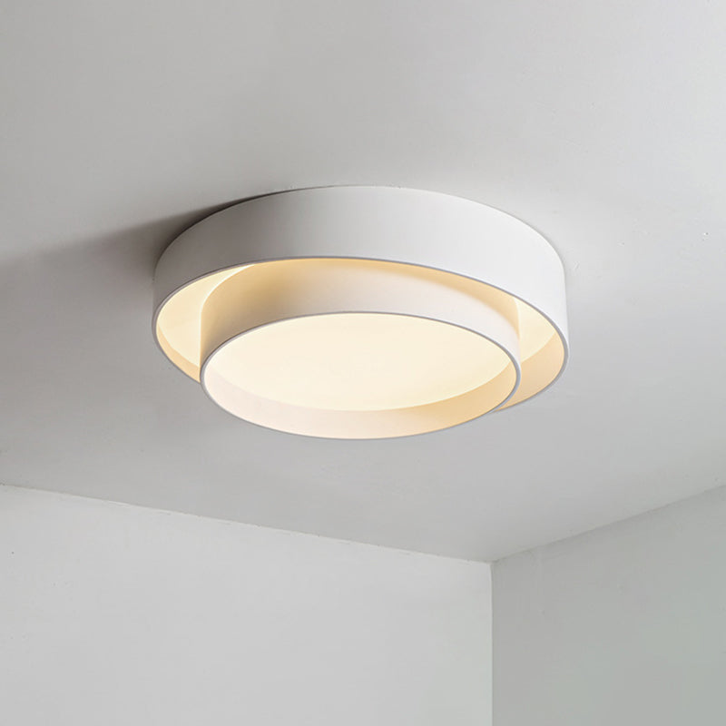 Ronde Plafondlamp Wit Metaal Nordic Stijl LED Plafondverlichting voor Slaapkamer 40cm 50cm 60cm Dimbaar