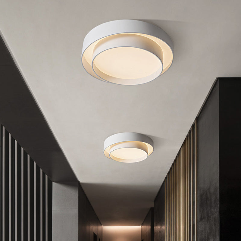 Ronde Plafondlamp Wit Metaal Nordic Stijl LED Plafondverlichting voor Slaapkamer 40cm 50cm 60cm Dimbaar