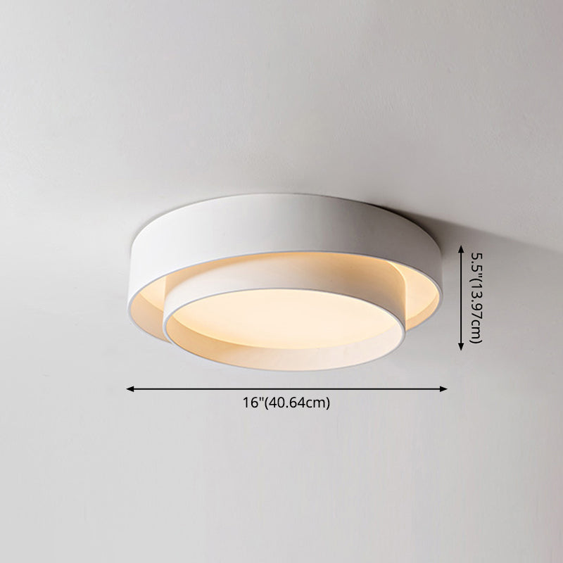 Ronde Plafondlamp Wit Metaal Nordic Stijl LED Plafondverlichting voor Slaapkamer 40cm 50cm 60cm Dimbaar