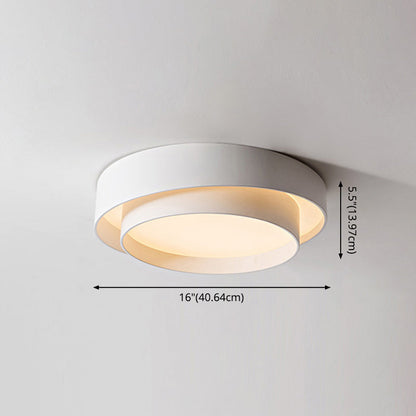 Ronde Plafondlamp Wit Metaal Nordic Stijl LED Plafondverlichting voor Slaapkamer 40cm 50cm 60cm Dimbaar