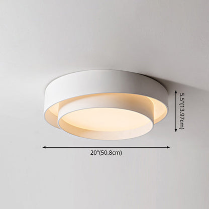 Ronde Plafondlamp Wit Metaal Nordic Stijl LED Plafondverlichting voor Slaapkamer 40cm 50cm 60cm Dimbaar