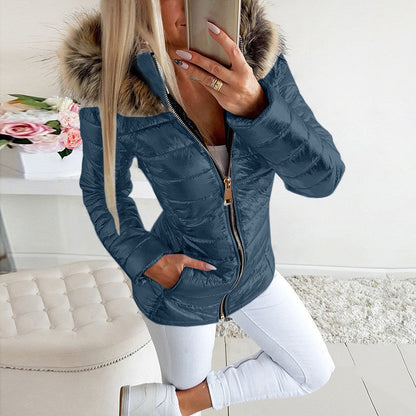 Dames Winterjas Warm Gewatteerd Faux Fur Kapuchon