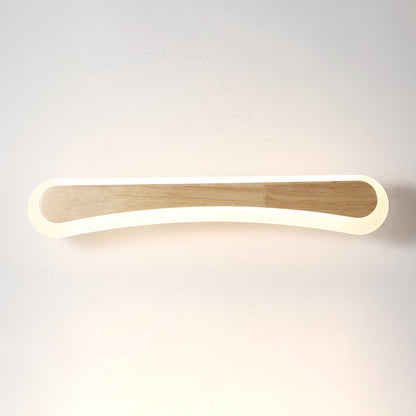 Houten LED Wandlamp met Acryl Kap Badkamerspiegel Verlichting Scandinavisch Design 40cm 60cm 80cm
