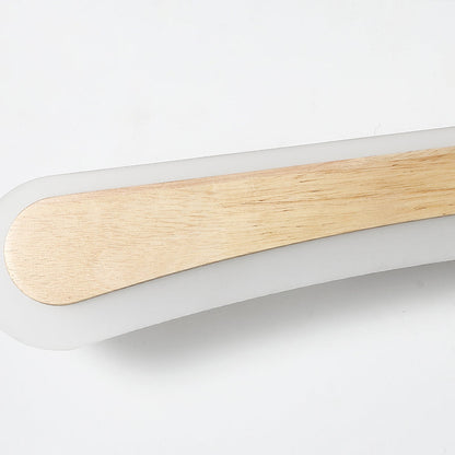 Houten LED Wandlamp met Acryl Kap Badkamerspiegel Verlichting Scandinavisch Design 40cm 60cm 80cm