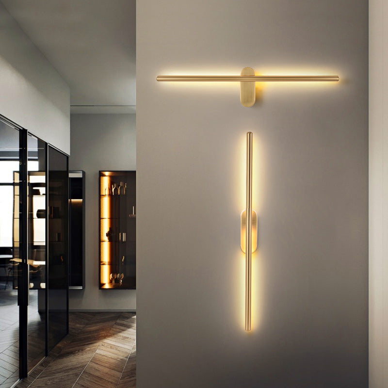 Moderne Metalen Wandlamp Lineair Strip Design voor Slaapkamer Woonkamer