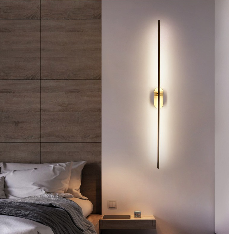 Moderne Metalen Wandlamp Lineair Strip Design voor Slaapkamer Woonkamer