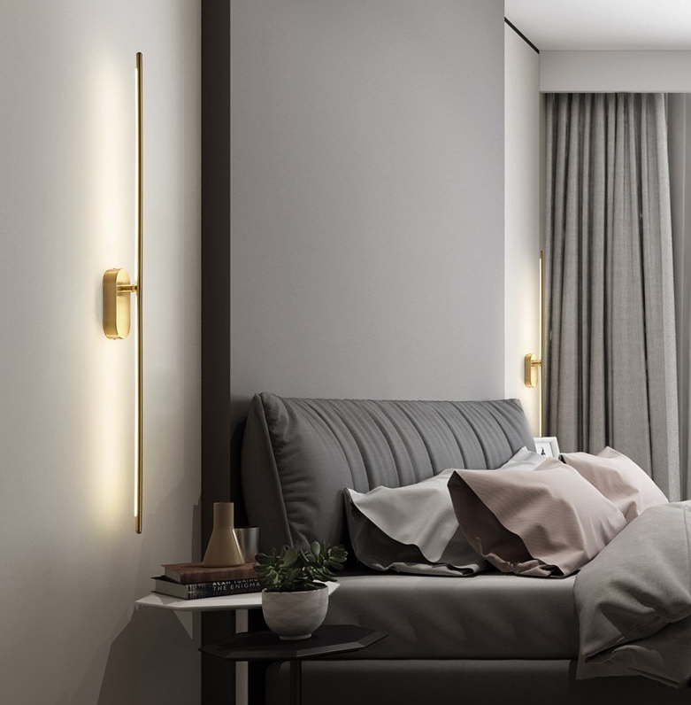 Moderne Metalen Wandlamp Lineair Strip Design voor Slaapkamer Woonkamer