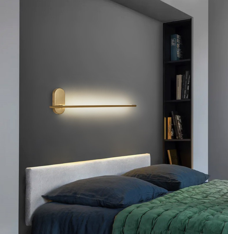 Moderne Metalen Wandlamp Lineair Strip Design voor Slaapkamer Woonkamer