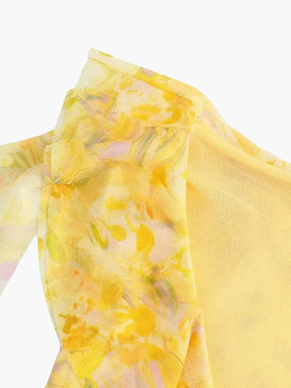 Bloemenminikleed met Rokjes en Vrouwelijke Stijl