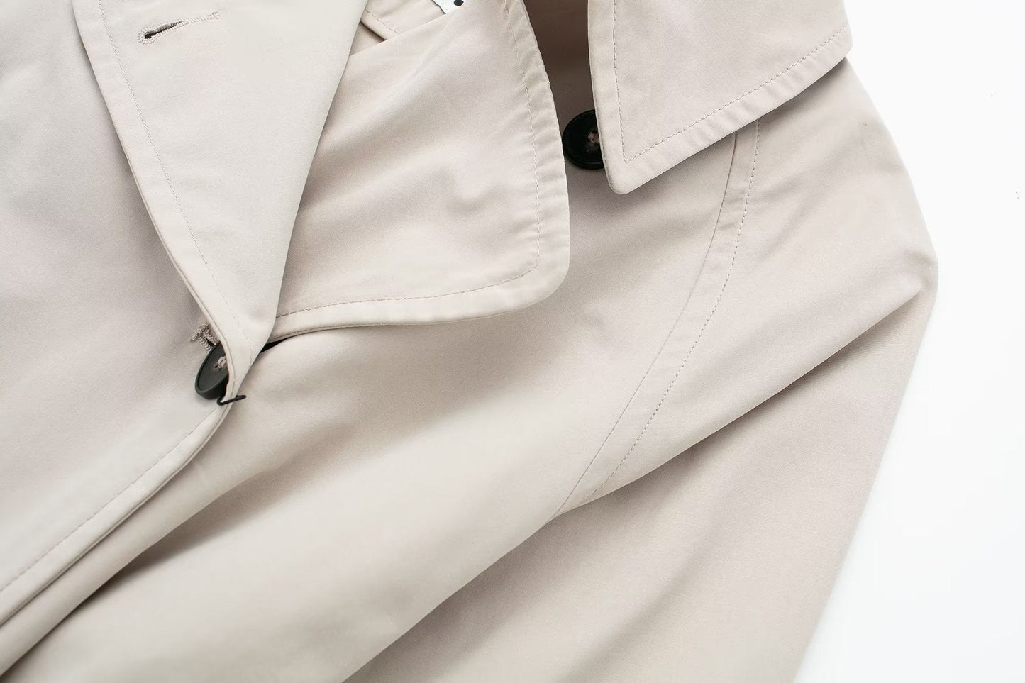 Dames Trenchcoat Lange Voorjaarsjas met Ceintuur Trendy Look