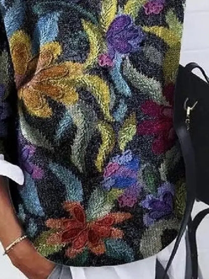 Vrouwelijke Bloemen Trui Floral Print Modieus