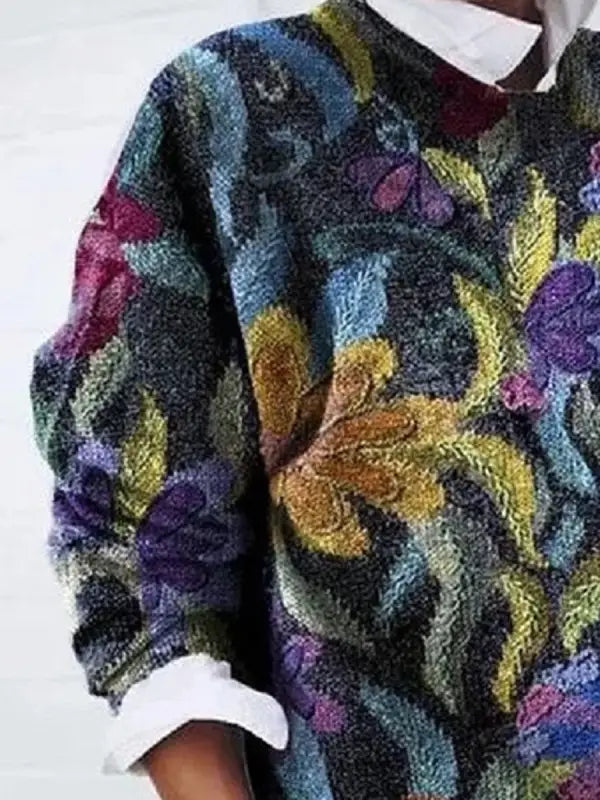 Vrouwelijke Bloemen Trui Floral Print Modieus - StudioMarella