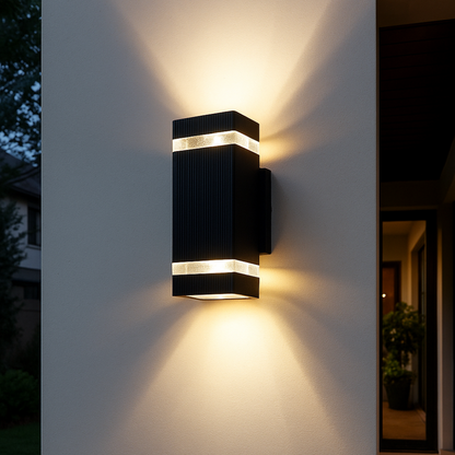 Buiten Wandlamp Up Down Gevelverlichting Waterdicht IP65 E27 Zwart