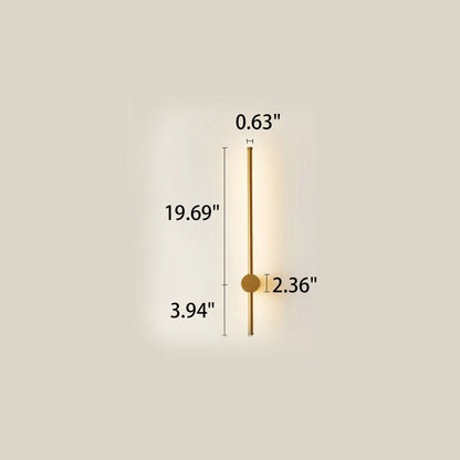 Wandlamp LED Staf Aluminium Zwart Goud 60cm 80cm Woonkamer Slaapkamer Studeerkamer Lijnlamp Minimalistisch Modern Sfeerlamp