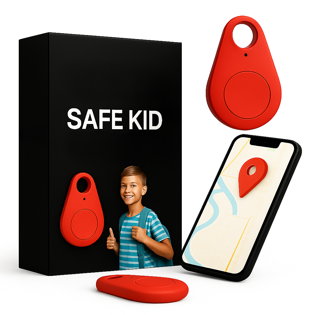GPS Tracker Schooltas Waterdicht Real-Time Locatie SOS-Knop Klein Licht Oplaadbaar met Draagtasje