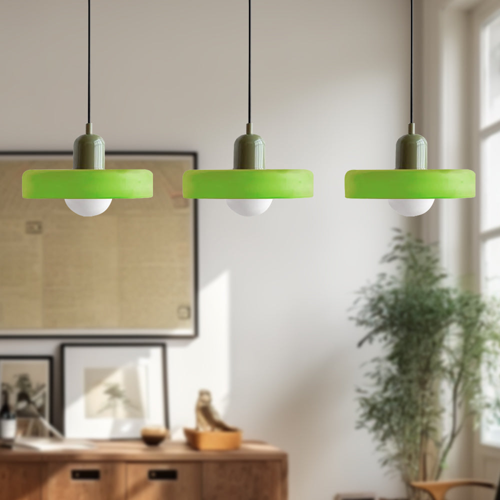 Luccon Triple Hanglamp Glas G9 Retro Kleuren Eettafel Woonkamer Design Verlichting Meerlamp