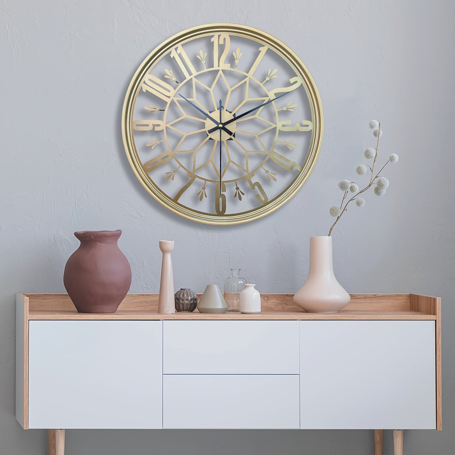 Industriële Wandklok 30cm Vintage Metaal Stille Beweging