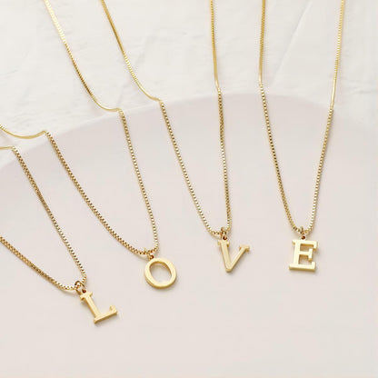 Gouden Ketting met Initialen voor Vrouw Persoonlijke Letter Sieraden