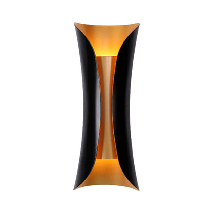 Moderne Wandlamp Zwart Metaal 2 Lichtpunten Gebogen Ontwerp 33cm 53cm 76cm