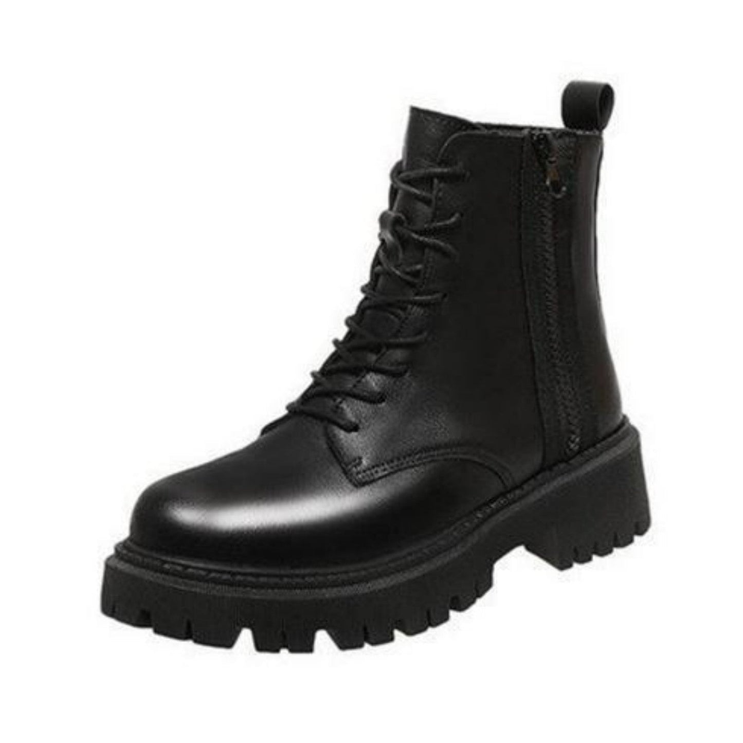 Dames Winterlaarzen Stevige Comfortabele Chunky Boots met Veters