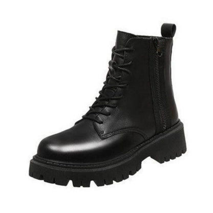 Dames Winterlaarzen Stevige Comfortabele Chunky Boots met Veters