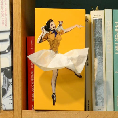 Vintage Tissue-Box met Retro-Patroon – Elegante Zakdoekenhouder voor Badkamer Woonkamer Slaapkamer Kantoor – Decoratief Kunsthars Tissuedispenser