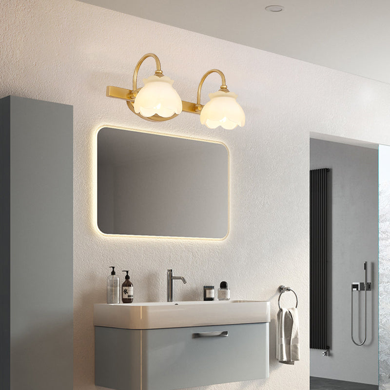 Traditionele Wandlamp Badkamerspiegel Verlichting LED Messing 2/3/4 Lichtpunten