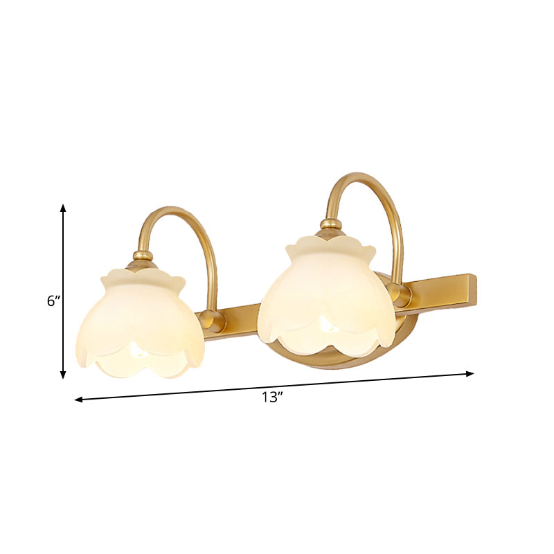 Traditionele Wandlamp Badkamerspiegel Verlichting LED Messing 2/3/4 Lichtpunten