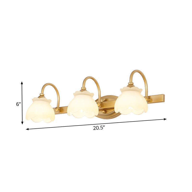 Traditionele Wandlamp Badkamerspiegel Verlichting LED Messing 2/3/4 Lichtpunten