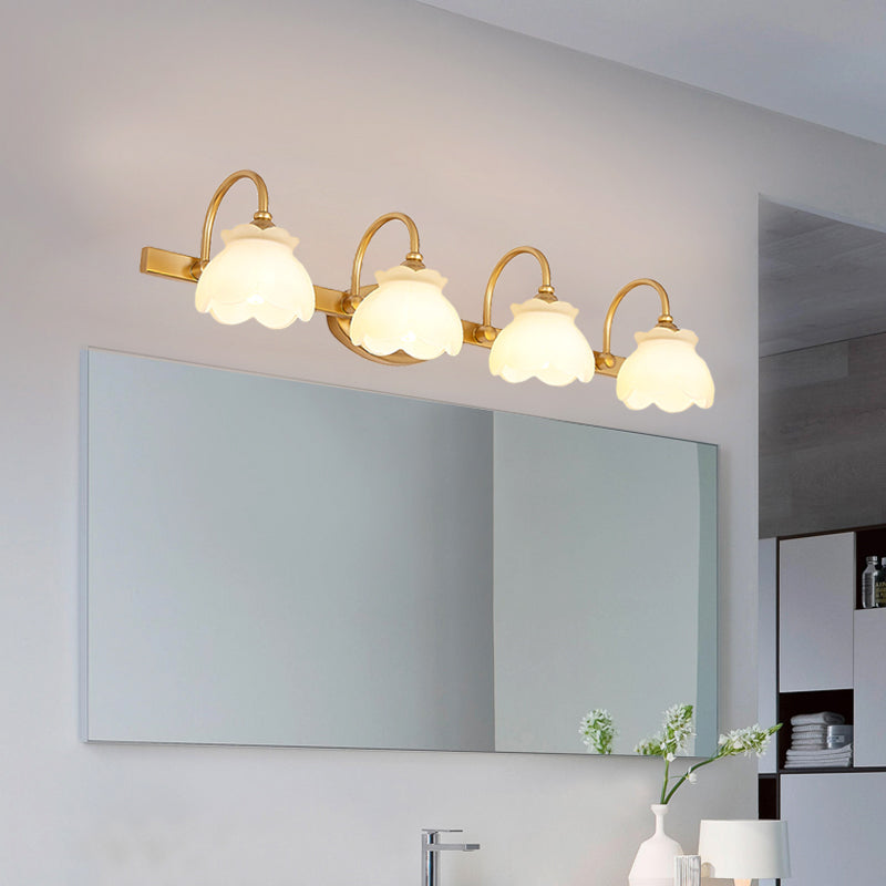 Traditionele Wandlamp Badkamerspiegel Verlichting LED Messing 2/3/4 Lichtpunten