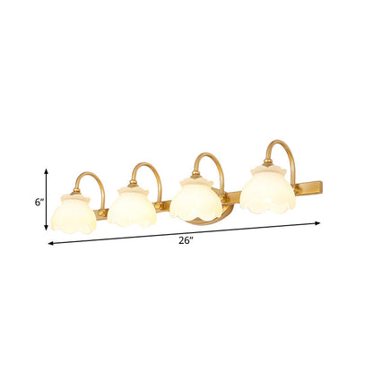 Traditionele Wandlamp Badkamerspiegel Verlichting LED Messing 2/3/4 Lichtpunten