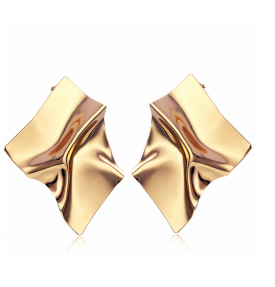 Dames Oorbellen Goudkleurig met Unieke Vorm
