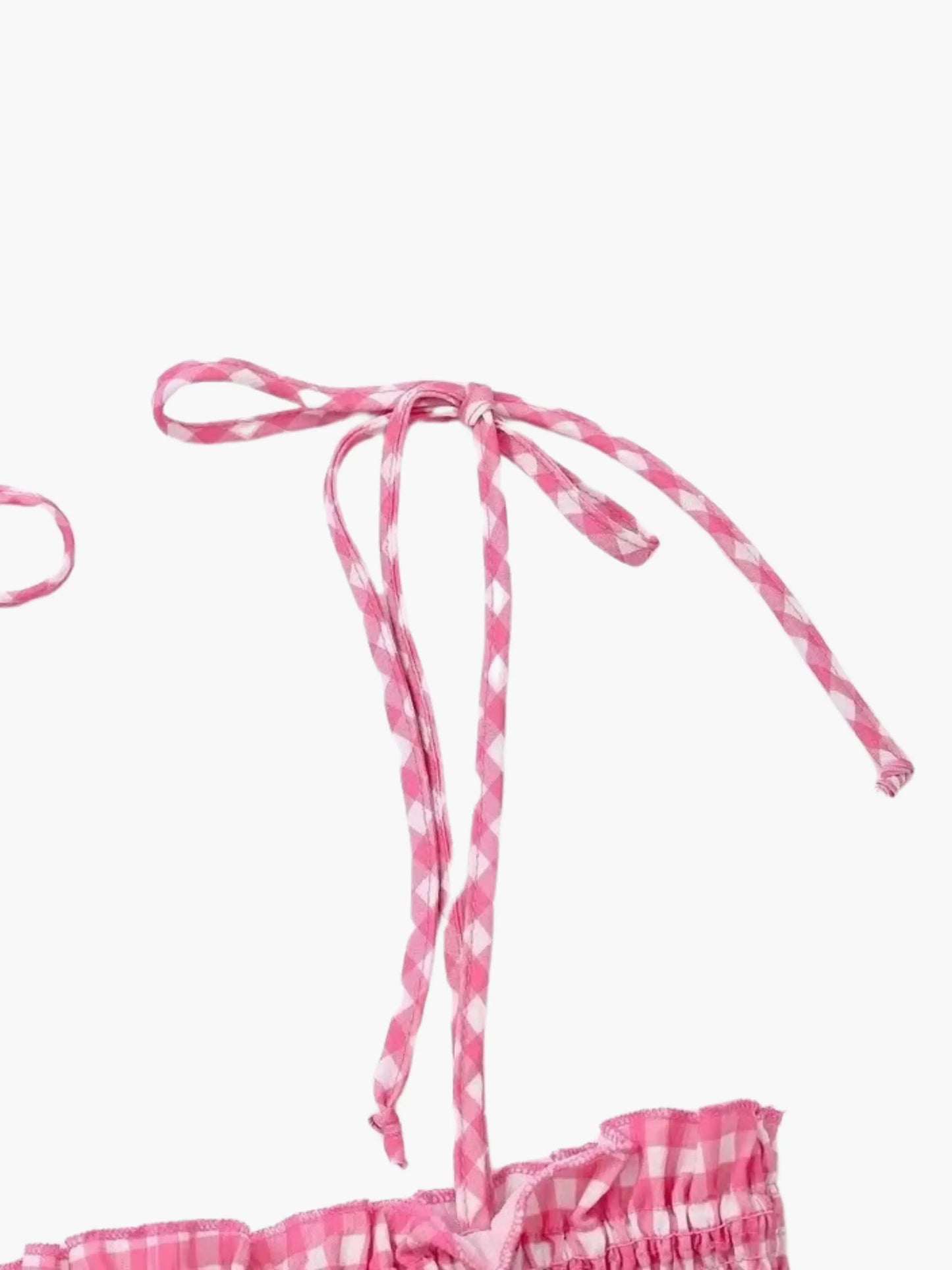 Zomerjurk Vrouwenjurk Roze Wit Geruit Jurk voor Vrouw
