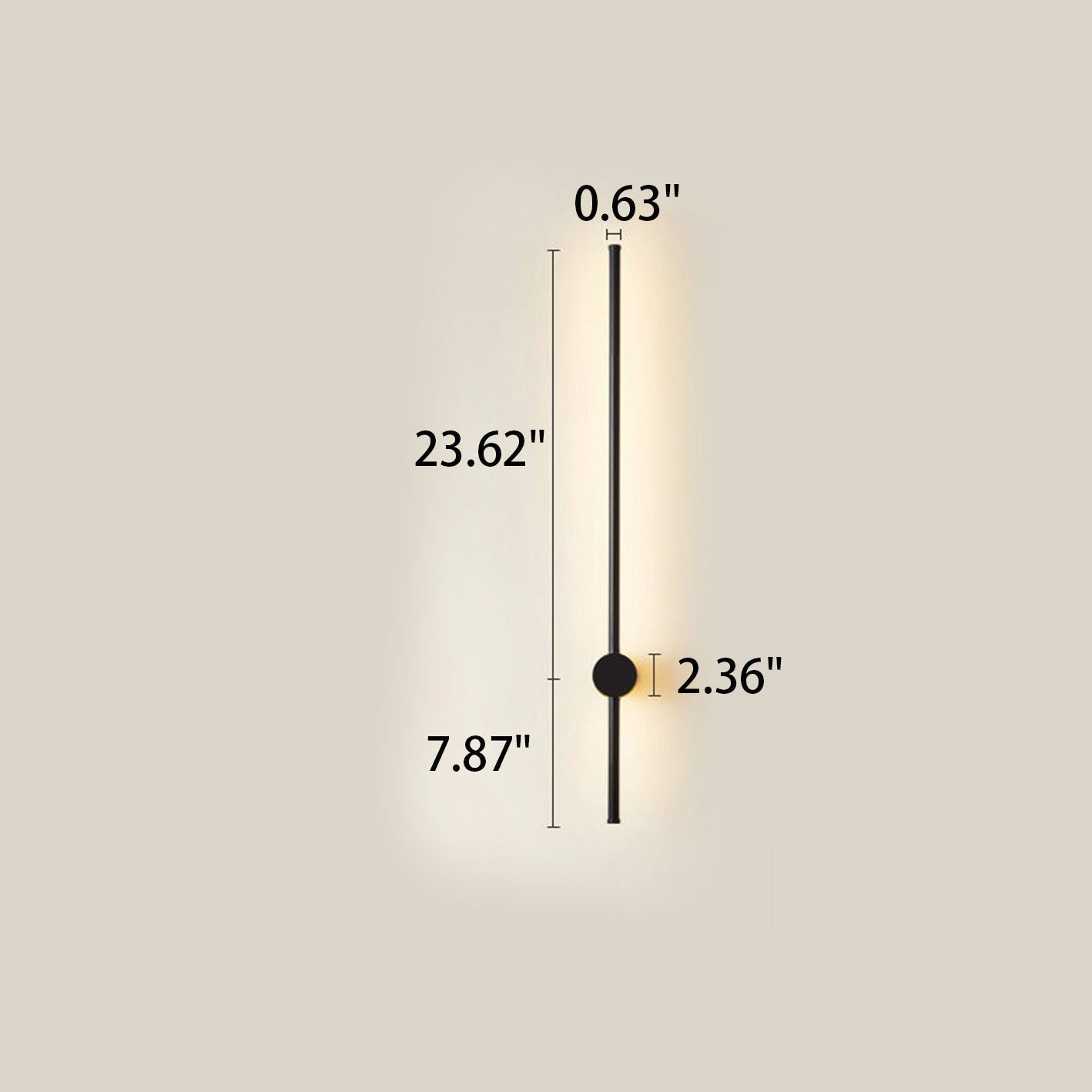 Wandlamp LED Staf Aluminium Zwart Goud 60cm 80cm Woonkamer Slaapkamer Studeerkamer Lijnlamp Minimalistisch Modern Sfeerlamp