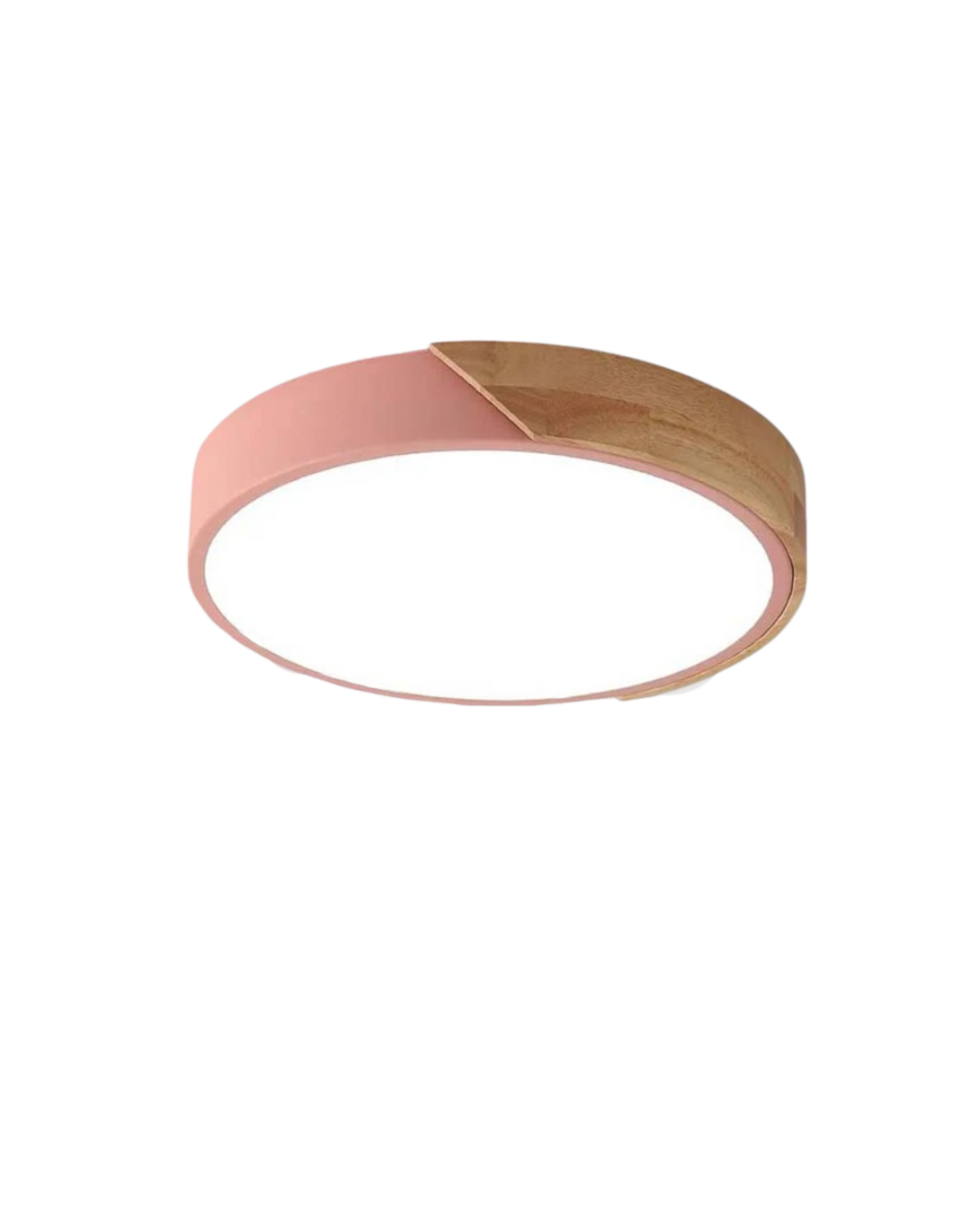 Moderne ronde plafondlamp met houtaccent en LED verlichting – minimalistische designlamp in 23 30 40 50 en 60 cm