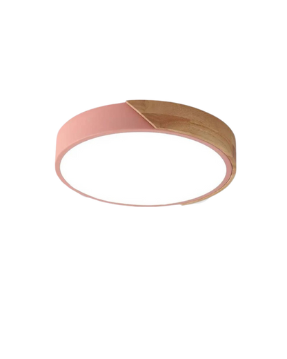 Moderne ronde plafondlamp met houtaccent en LED verlichting – minimalistische designlamp in 23 30 40 50 en 60 cm
