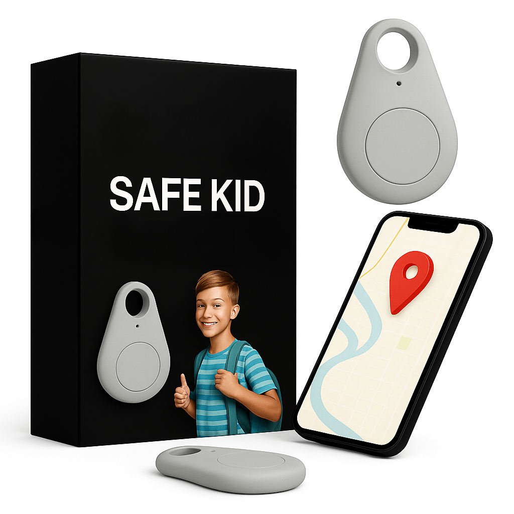 Kinder GPS-Tracker Waterdicht met Real-Time Locatie & SOS-Alarm | Klein, Licht, Draagtasje en Beveiligingsfuncties