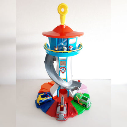 Speelgoedauto Raceset met Glijbaan en Uitkijktoren - Interactief Racecircuit voor Kinderen 4+ - 52x42 cm
