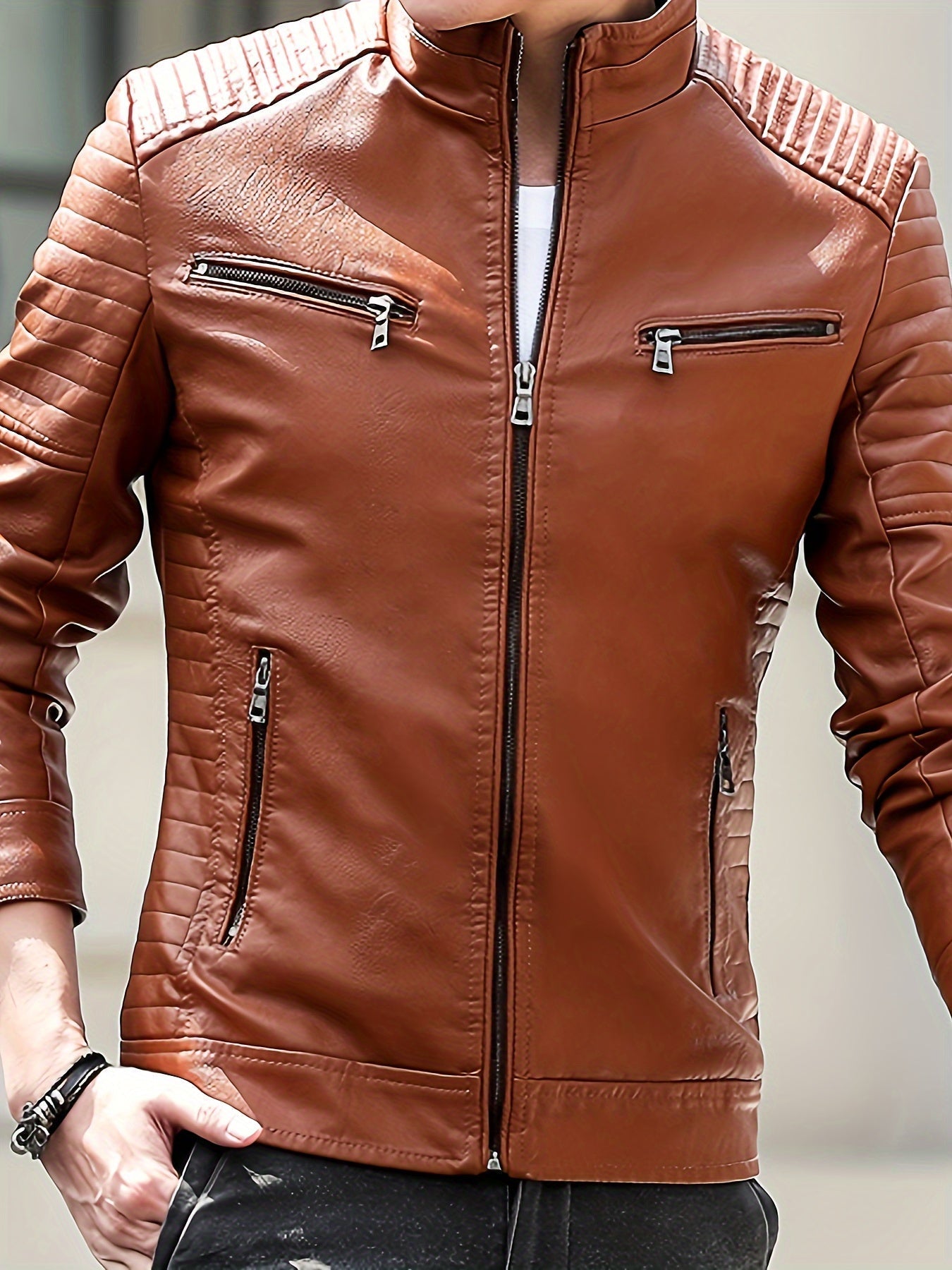 Leren Jas Elegant en Stijlvol