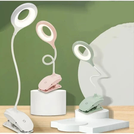 Leeslamp Clip LED Dimbaar USB Oplaadbaar Flexibel Zwanenhals Bed Bureau Reizen