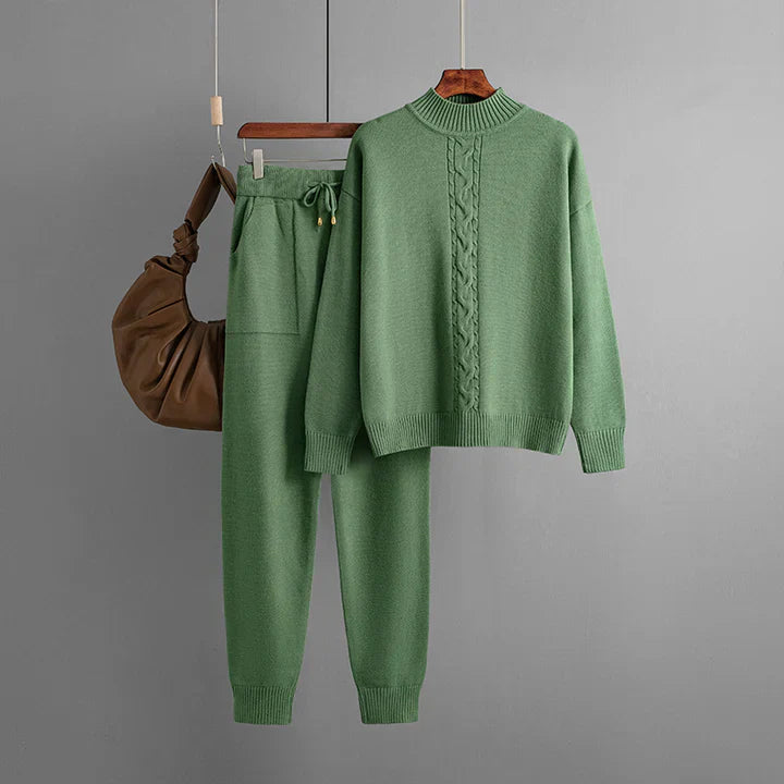 Gebreide Winterset voor Vrouw, Trui en Broek Warm en Zacht - StudioMarella