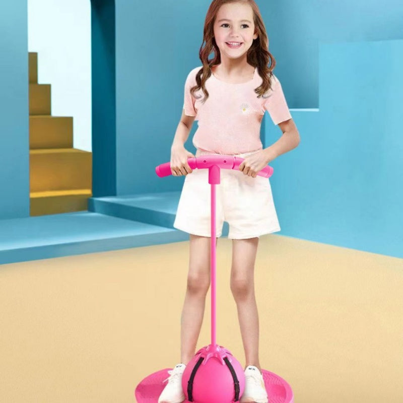 Balansbal met Handvatten voor Kinderen en Volwassenen - Springbal met Antislip Platform voor Coördinatieoefeningen en Evenwichtstraining