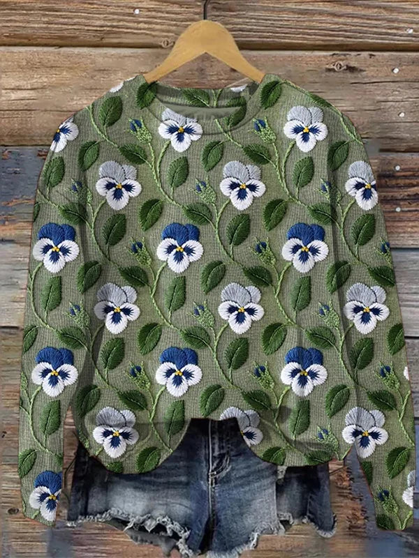 Vrouwelijk Sweatshirt Bloemenprint Zacht en Comfortabel - StudioMarella