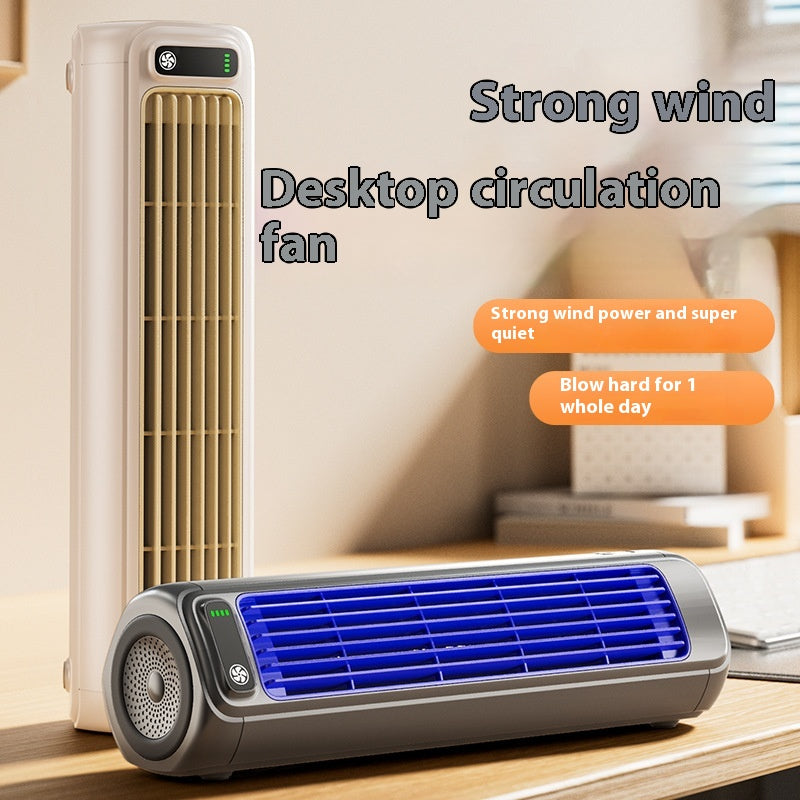 Torenventilator Bladloos USB Modern Grijs Stil Design Compacte Koeling 3 Standen Bureau Thuis Kantoor