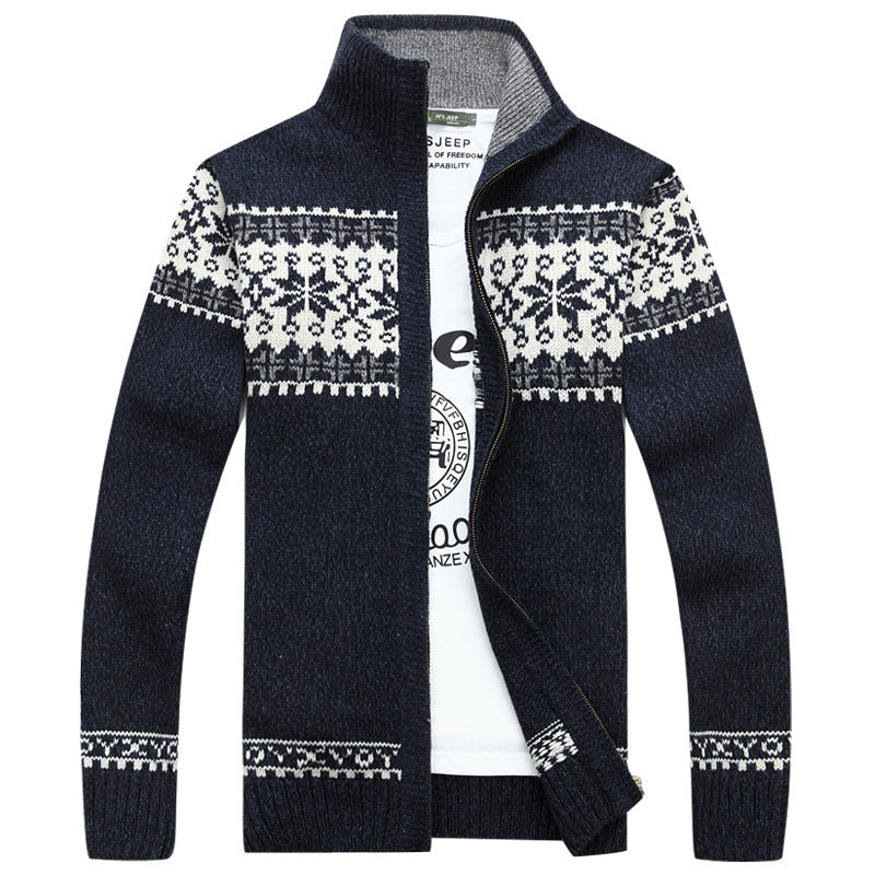 Heren Vest Gebreid met Sherpa Voering en Ritssluiting