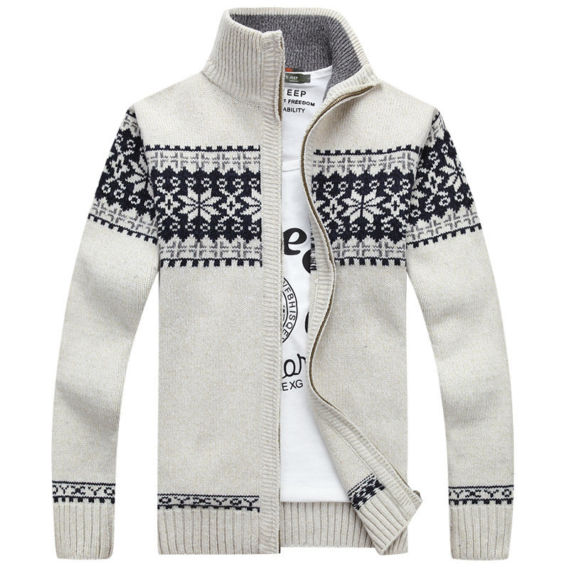 Heren Vest Gebreid met Sherpa Voering en Ritssluiting