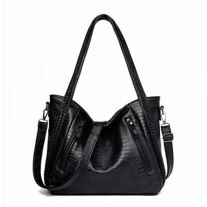 Dames Schoudertas Grote Lederen Tas Trendy Model