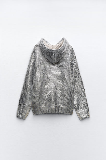 Glanzende Hoodie Metallic Look Zacht en Comfortabel